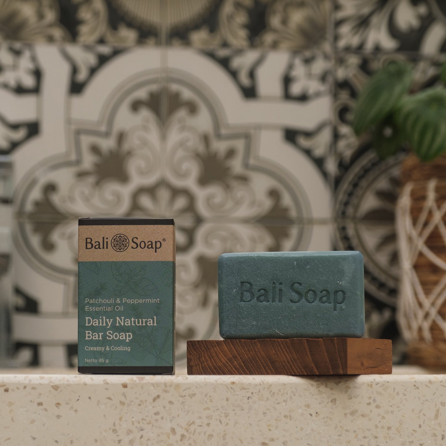 Bali Soap Essential Oil Bar Soap 95g - Patchouli & Peppermint